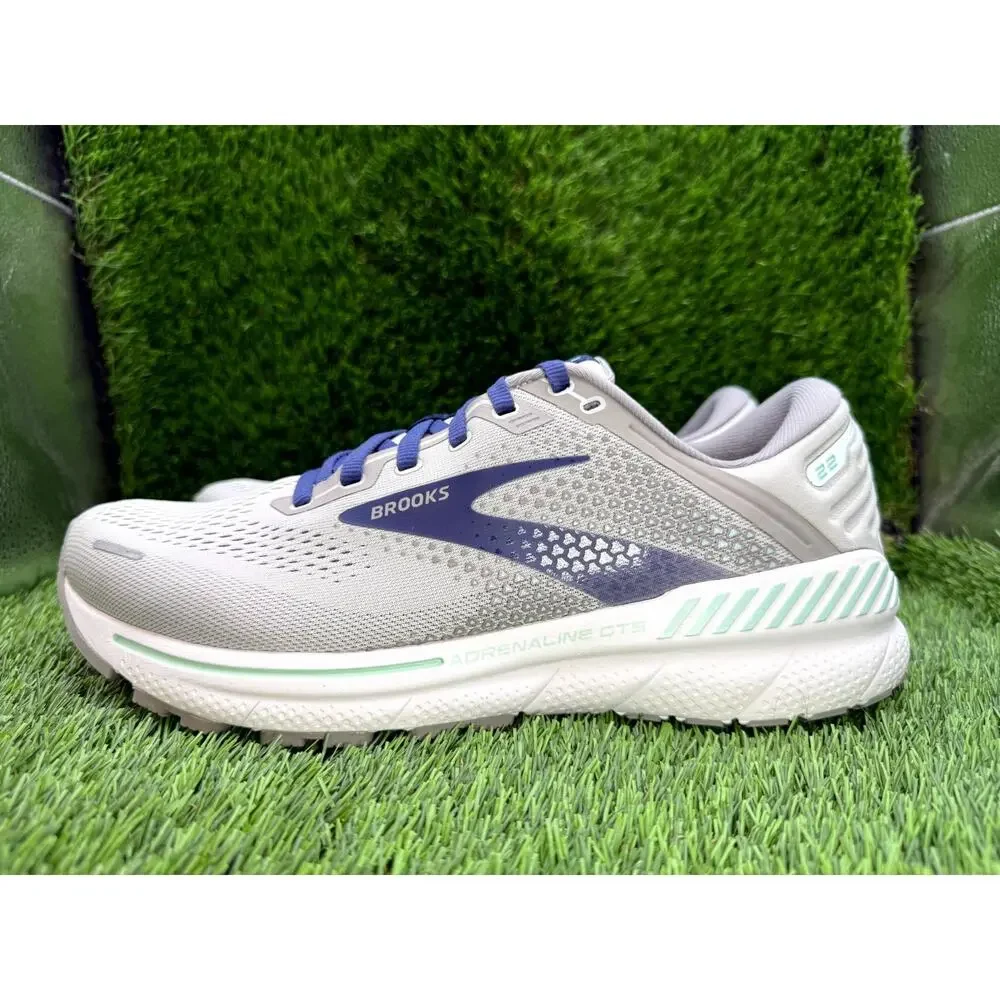 Brooks Adrenaline GTS 22 1203531D045 Athletic Sneaker Womens 10.5D Gray Mesh Gym